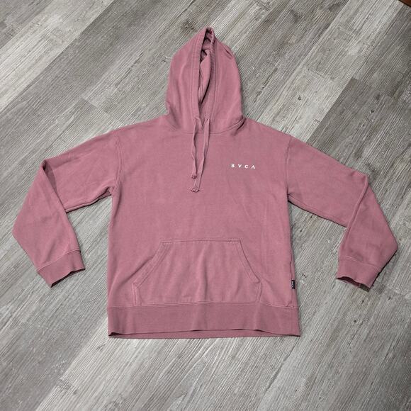 RVCA Pink Floral Design Pull Over Sweater Hoodie - Picture 2 of 7